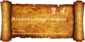 Niederkirchner Andrea névjegykártya